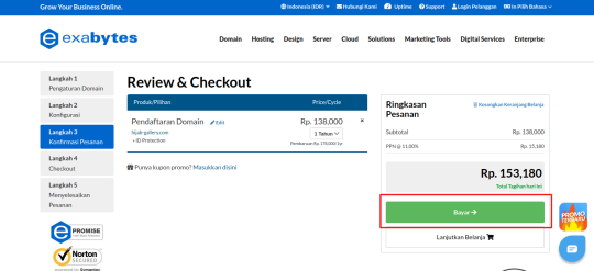 Cara Membeli Nama Domain di Exabytes - 2025