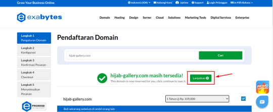Cara Membeli Nama Domain di Exabytes - 2025