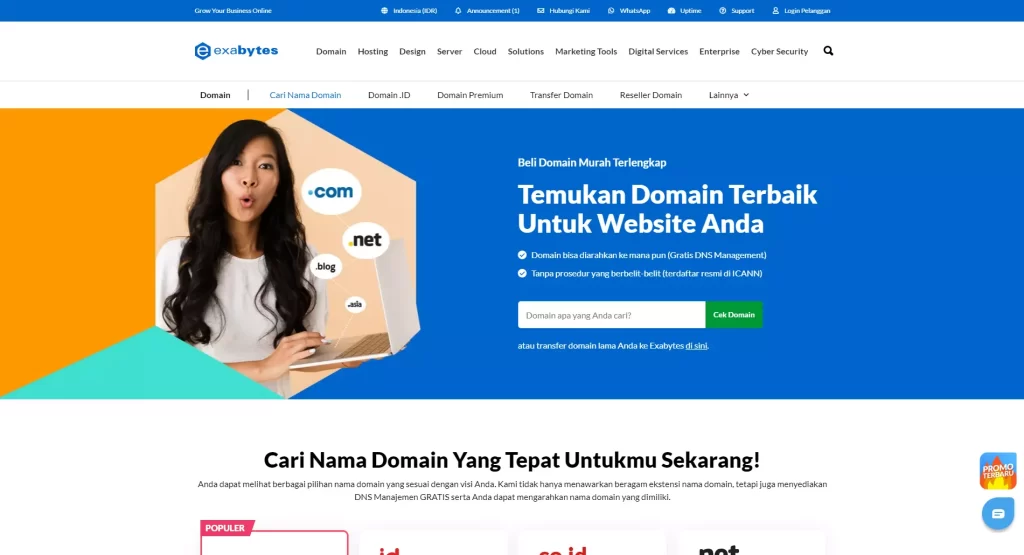 Panduan Membeli Domain Murah di Exabytes Indonesia - Tutorial Digital Marketing, Website, & Bisnis Online - Exabytes panduan membeli domain murah di exabytes indonesia