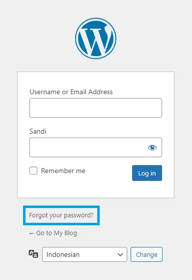 Cara Reset Password dari WordPress (Forget Password)