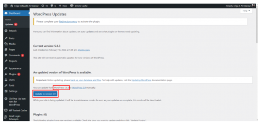 cara upgrade wordpress