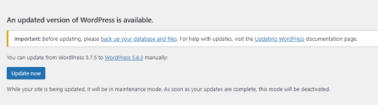 cara upgrade wordpress