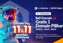 Promo Double Day 11.11: Beli Domain .ID, Gratis 1 Domain Pilihan! promo double day 11.11