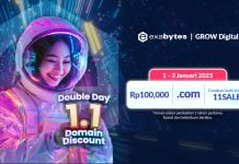 Tahun Baru, Domain Baru! Dapatkan Domain .COM Murah Hanya Rp100.000 Selama Double Day 1.1! blog banner double day 1.1 2025