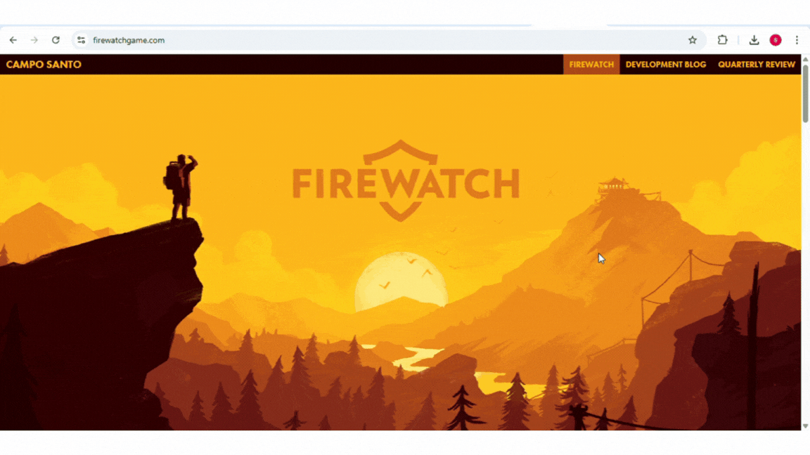 contoh parallax website firewatch