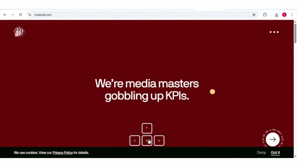 contoh parallax website madwell