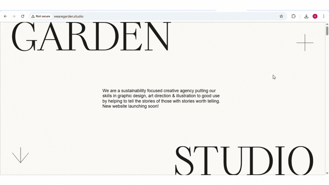 contoh parallax website we are garden studio