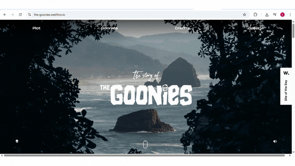 contoh parallax website goonies