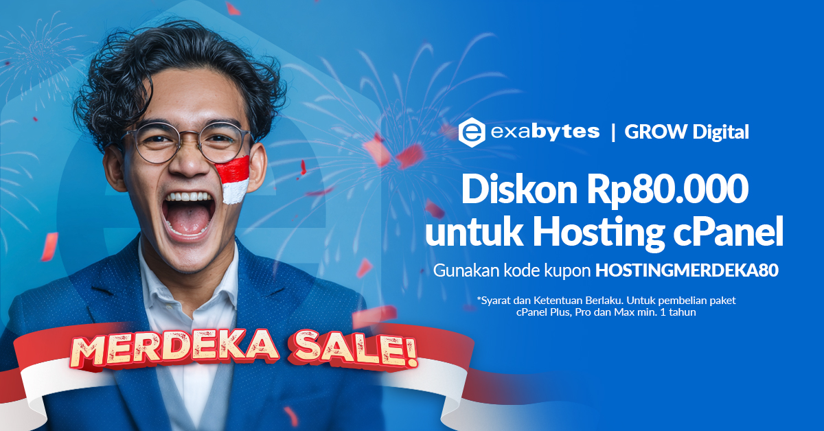 Spesial Bulan Agustus: Dapatkan Promo Domain & Hosting Terbaik Hanya di Exabytes! - Tutorial Digital Marketing, Website, & Bisnis Online - Exabytes Spesial Bulan Agustus: Dapatkan Promo Domain & Hosting Terbaik Hanya di Exabytes! - 2025