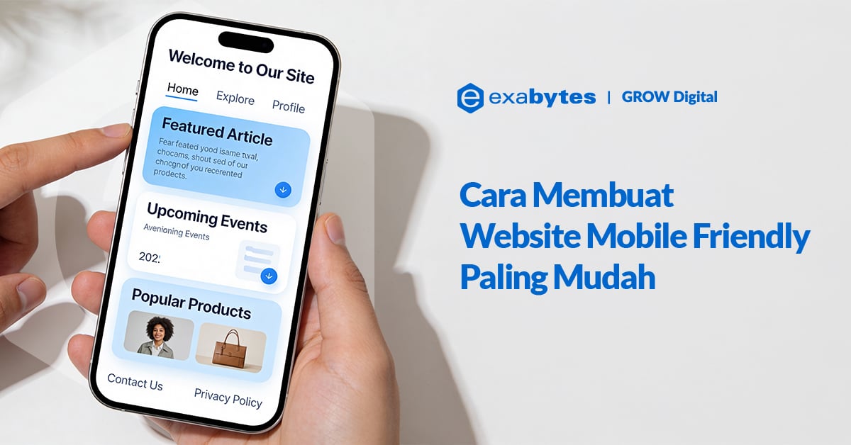 Cara Membuat Website Mobile Friendly Paling Mudah - Tutorial Digital Marketing, Website, & Bisnis Online - Exabytes website mobile friendly