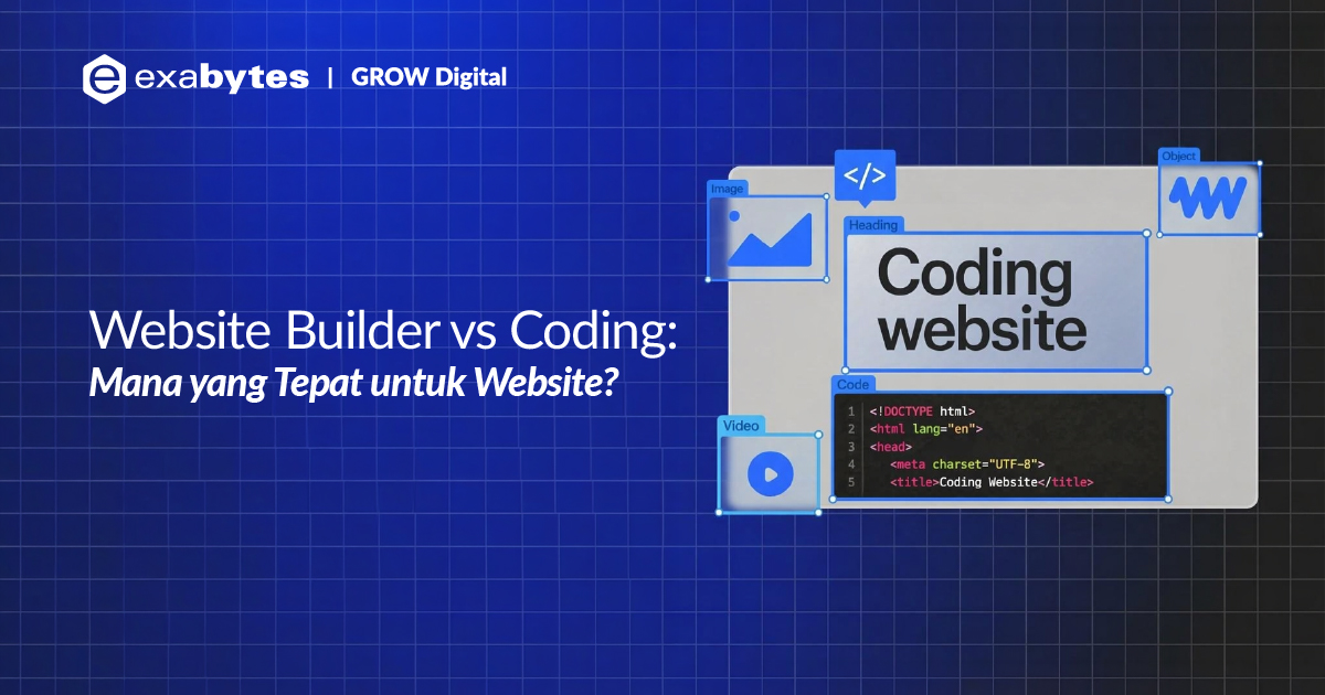 Website Builder vs Coding: Mana yang Tepat untuk Website? - Tutorial Digital Marketing, Website, & Bisnis Online - Exabytes website builder vs coding