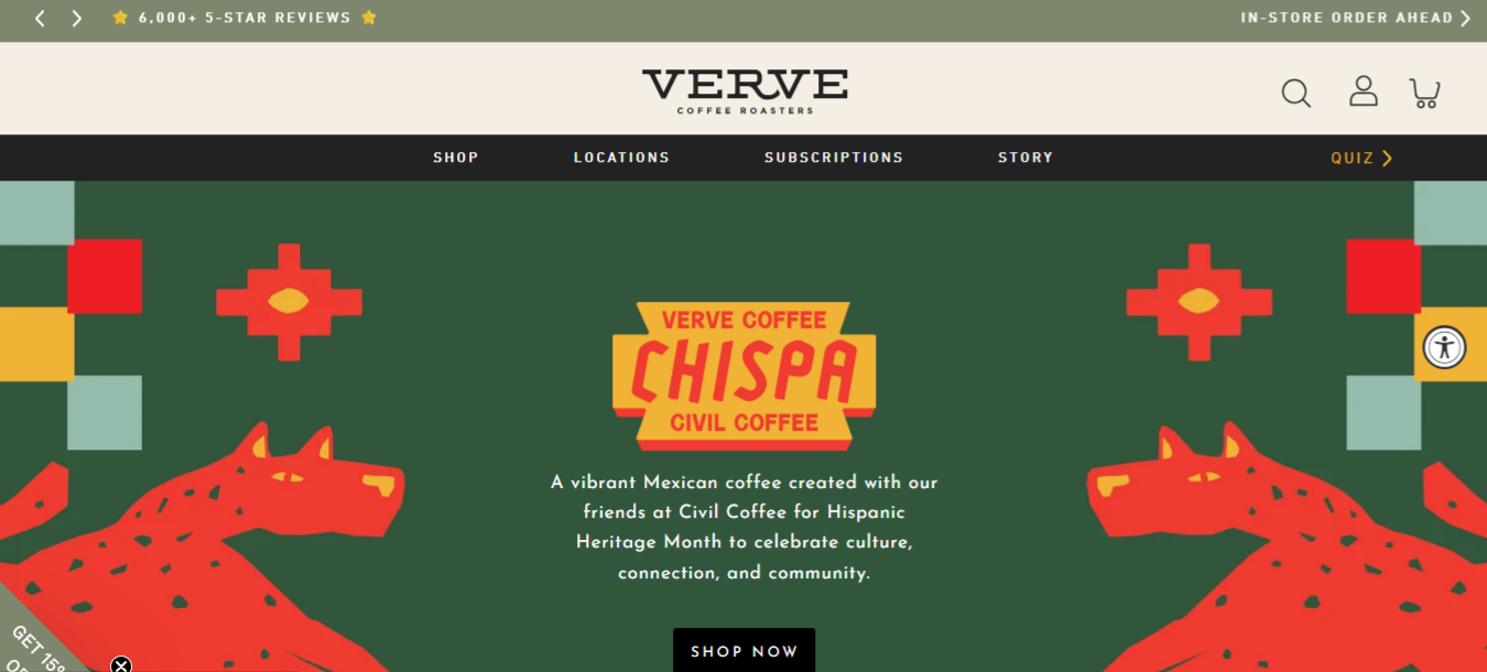 15 Contoh Web Jualan Menarik untuk Inspirasi Bisnis Online - Tutorial Digital Marketing, Website, & Bisnis Online - Exabytes Verve Coffee