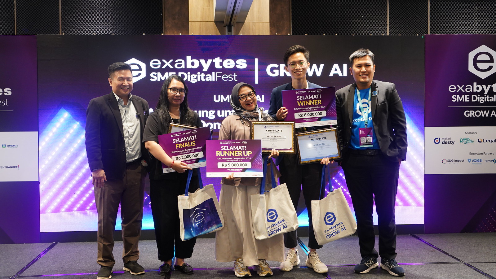 Rekap SME DigitalFest 2026: UMKM + AI! - Tutorial Digital Marketing, Website, & Bisnis Online - Exabytes pemenang growpreneur