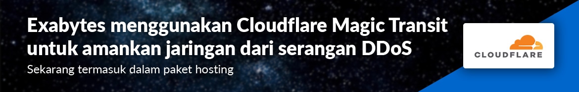 web hosting murah Exabytes menggunakan cloudflare